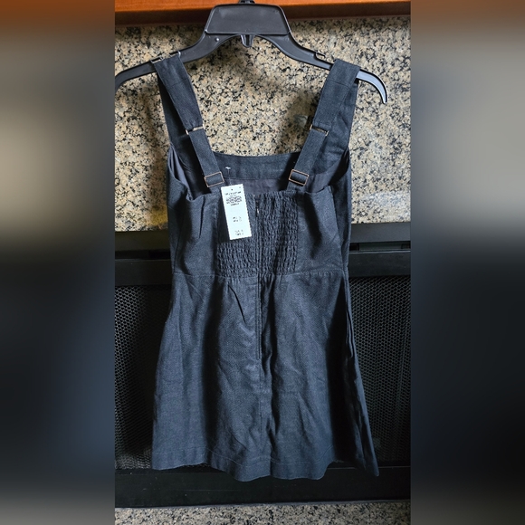 Abercrombie & Fitch Linen-Blend Wide Strap Mini Dress - Black - XSmall - Picture 5 of 7